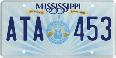 MS license plate ATA453