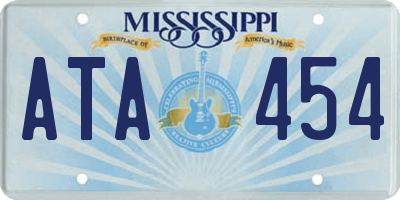 MS license plate ATA454