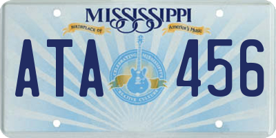 MS license plate ATA456