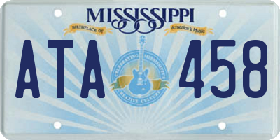 MS license plate ATA458