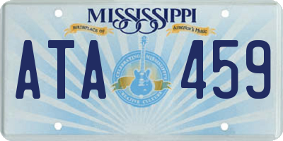 MS license plate ATA459