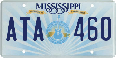 MS license plate ATA460
