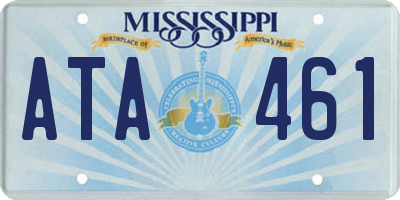 MS license plate ATA461