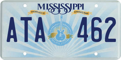 MS license plate ATA462