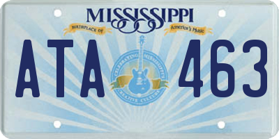 MS license plate ATA463