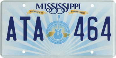 MS license plate ATA464