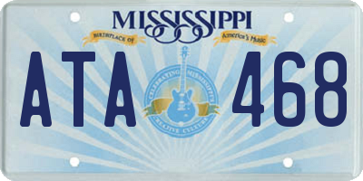 MS license plate ATA468