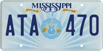 MS license plate ATA470