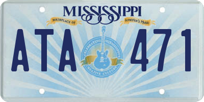 MS license plate ATA471
