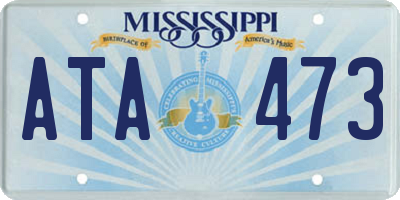 MS license plate ATA473