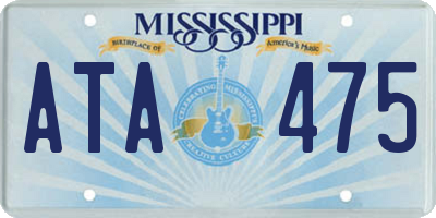 MS license plate ATA475