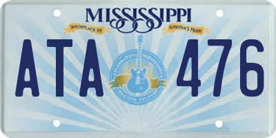 MS license plate ATA476