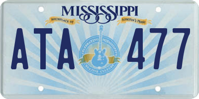MS license plate ATA477