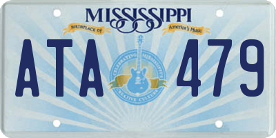MS license plate ATA479