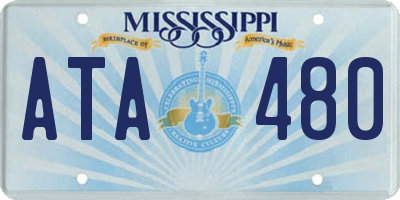 MS license plate ATA480