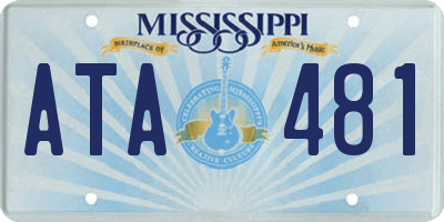 MS license plate ATA481