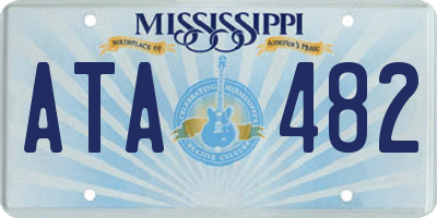 MS license plate ATA482