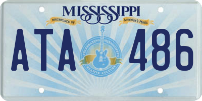 MS license plate ATA486
