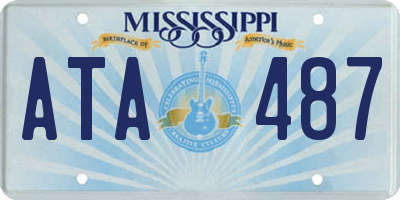 MS license plate ATA487