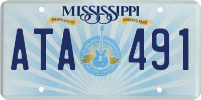 MS license plate ATA491
