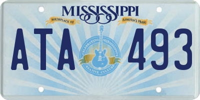 MS license plate ATA493