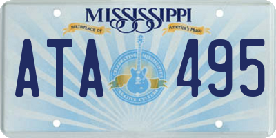 MS license plate ATA495
