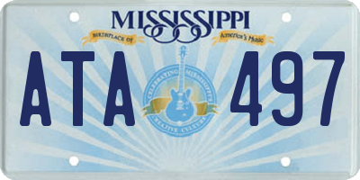 MS license plate ATA497