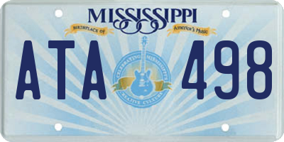 MS license plate ATA498