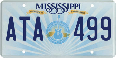 MS license plate ATA499