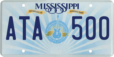 MS license plate ATA500