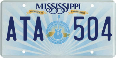 MS license plate ATA504