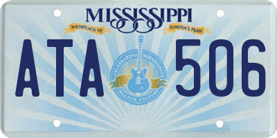MS license plate ATA506