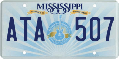 MS license plate ATA507