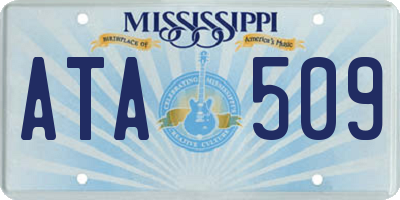 MS license plate ATA509