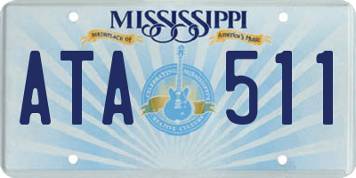 MS license plate ATA511