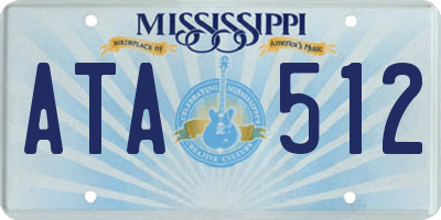 MS license plate ATA512