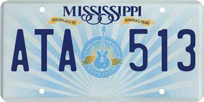 MS license plate ATA513