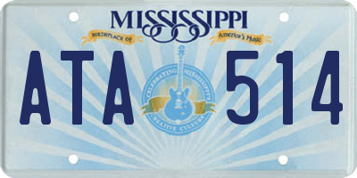 MS license plate ATA514