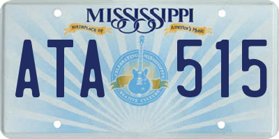 MS license plate ATA515