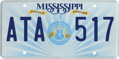 MS license plate ATA517