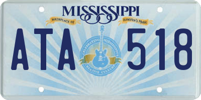 MS license plate ATA518