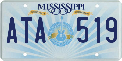MS license plate ATA519