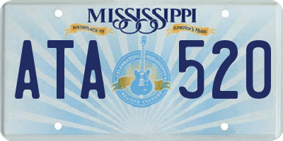 MS license plate ATA520