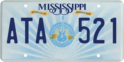 MS license plate ATA521