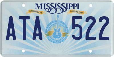 MS license plate ATA522