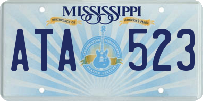 MS license plate ATA523