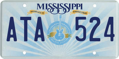 MS license plate ATA524