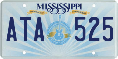 MS license plate ATA525