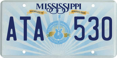 MS license plate ATA530