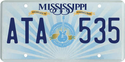 MS license plate ATA535